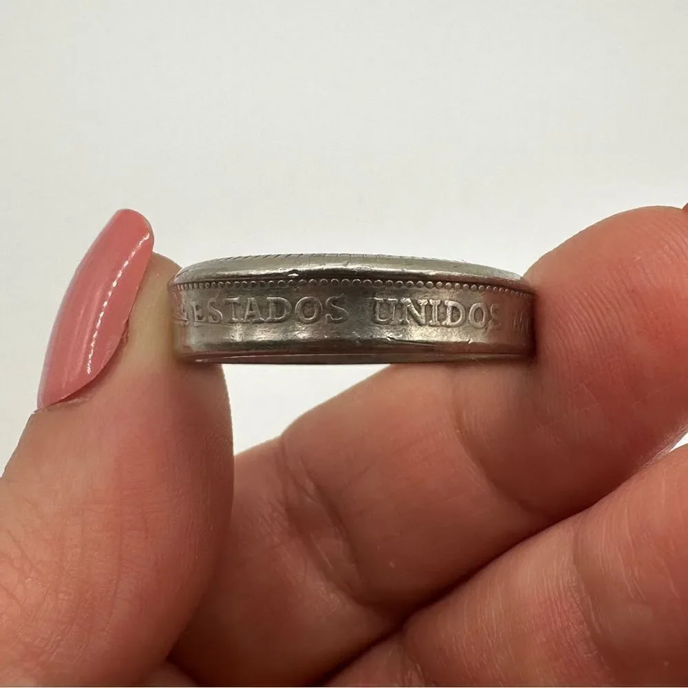 One-of-a-kind, Men's size 12-12.25, Artisan coin wedding band/fashion ring!‎